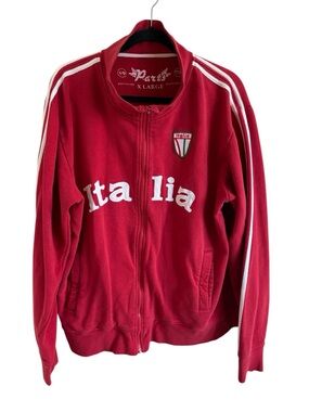 Y2K Vintage Red Trendy Streetwear Italia zip up jacket